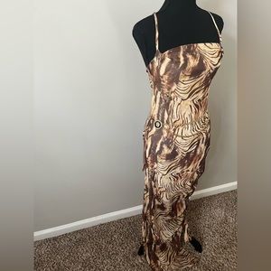 Long tigers eye maxi dress